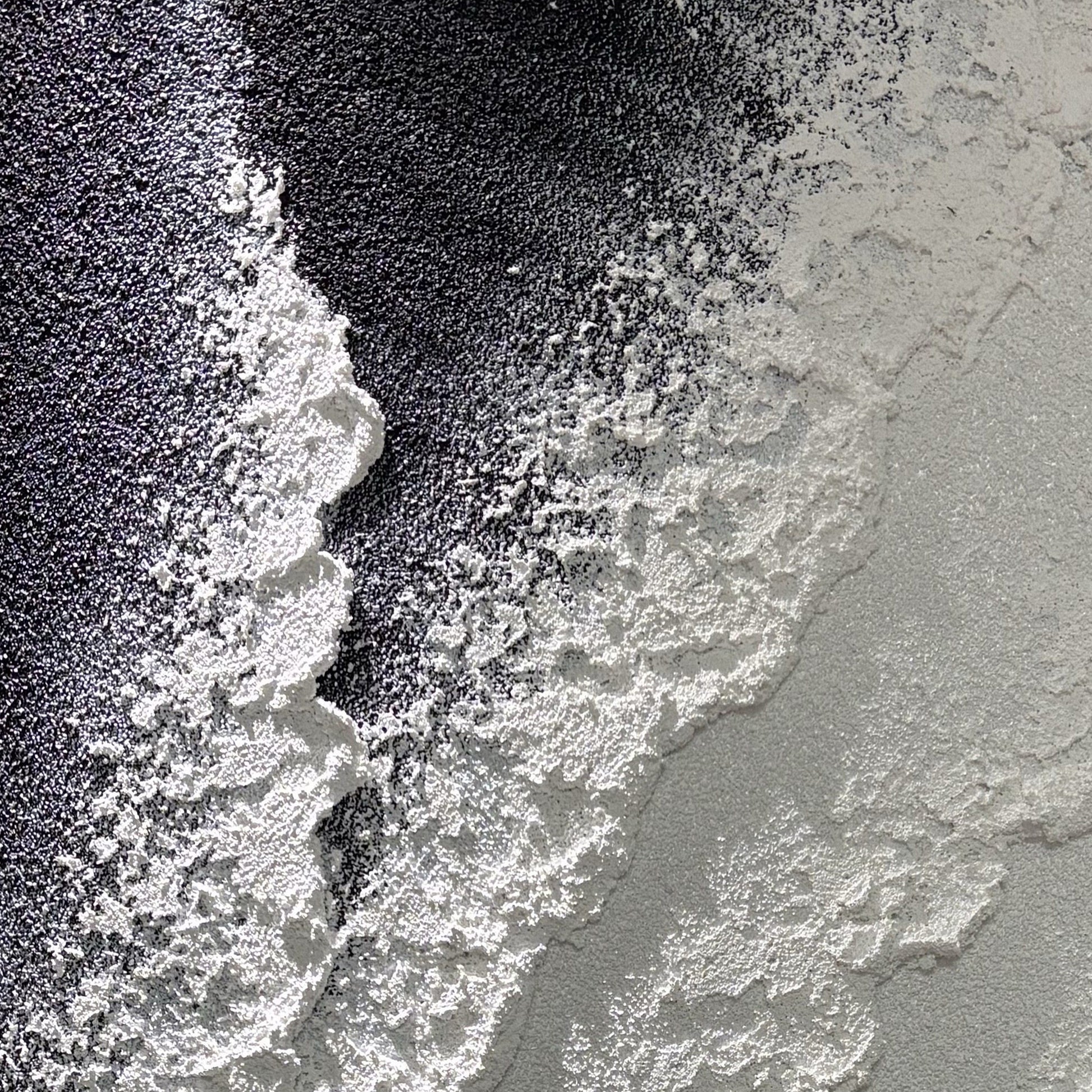 Close view of Vestige of Silence hand-built layered texture