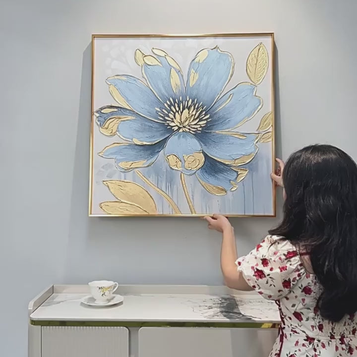 Gilded Azure raised blue petals and gold-toned finish video